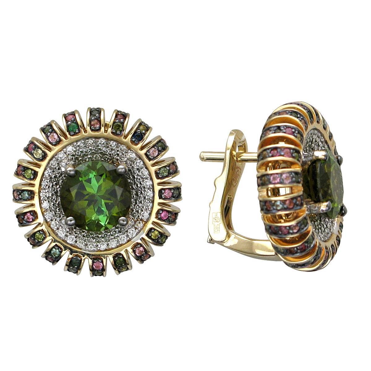

Серьги из желтого золота с бриллиантом Эстет 01С6311161-3, 01С6311161-3