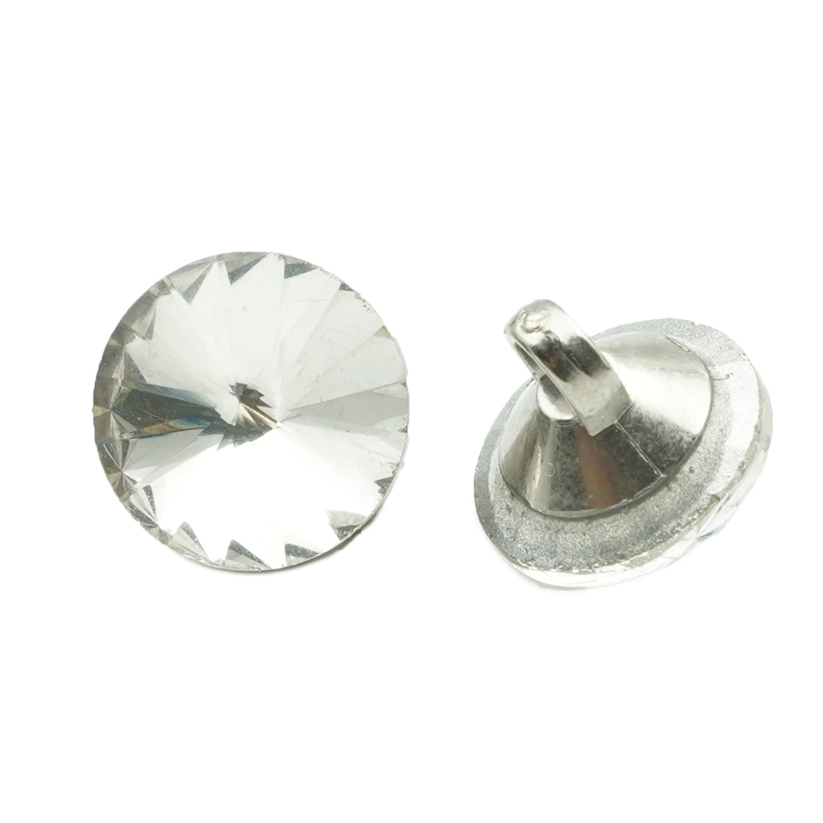 

Пуговицы SOVUSHKA, S866, пластик, 16L (10 мм), на ножке (серебро, прозрачный), 32 шт