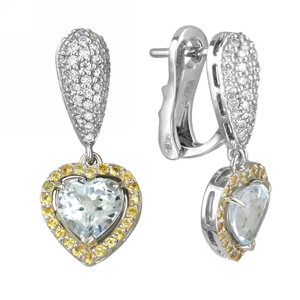 

Серьги из белого золота с бриллиантом Эстет 01С6212970-2, 01С6212970-2