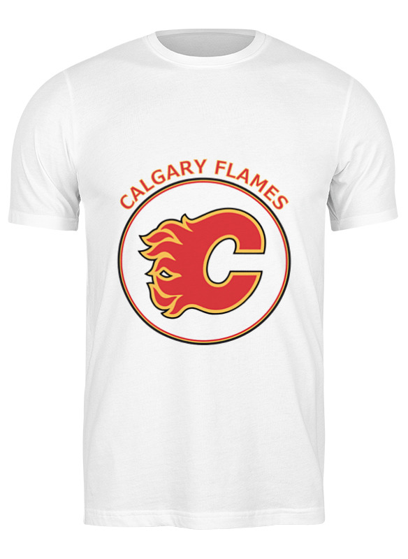 

Футболка мужская Printio Calgary flames белая S, Белый, Calgary flames