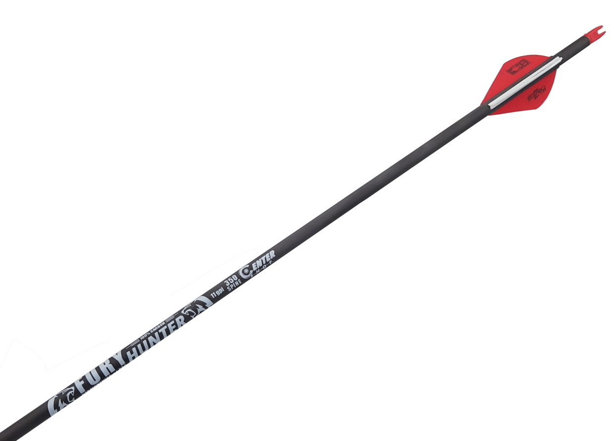 

Стрела лучная карбоновая Centershot Fury Hunter 350, Blazer 2", Белый;красный;черный, Fury Hunter 350