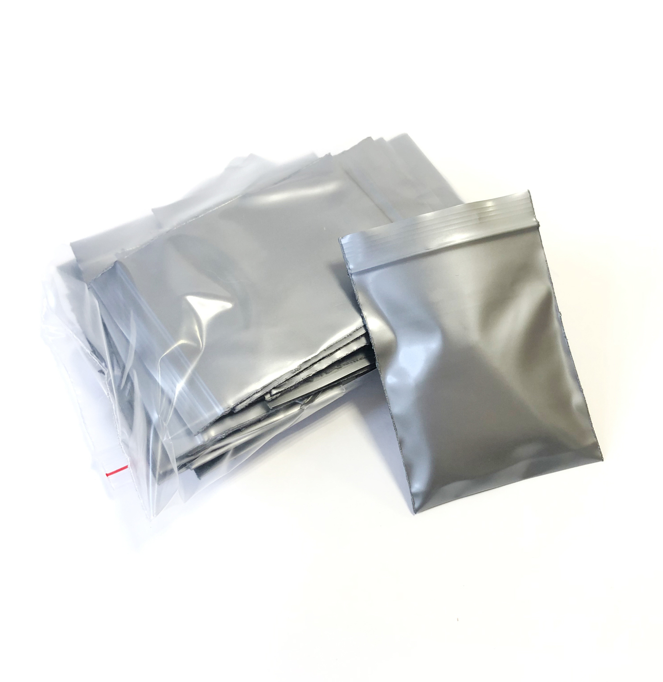 Зип Пакет (Zip Lock), 6*7 см (100мкм), упаковка 50 штук, цвет серебристый