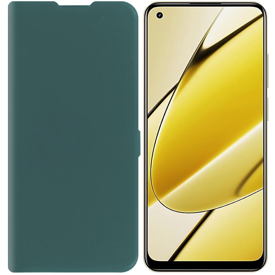

Чехол-книжка Krutoff Eco Book для Realme 11 4G зелёный опал, Зеленый