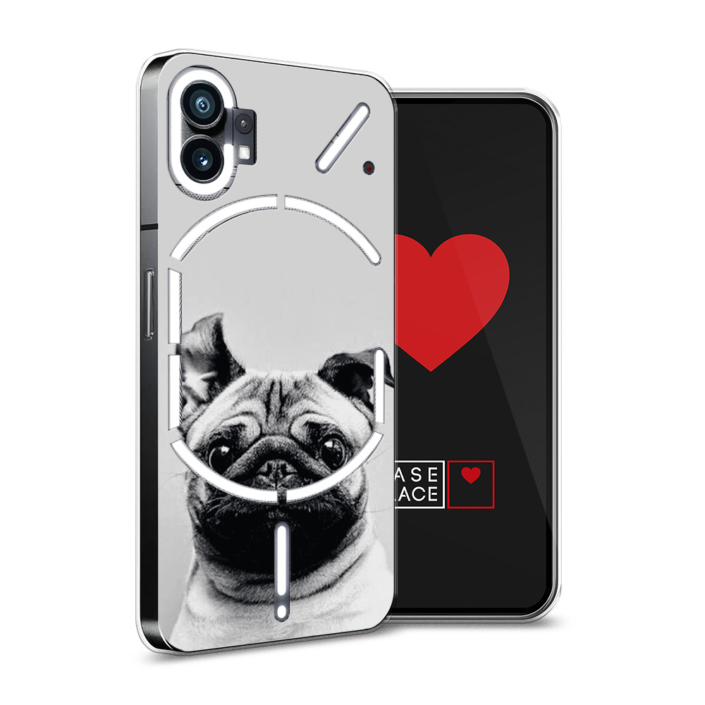 

Силиконовый чехол Awog "Ушастый мопс" для Nothing Phone 1, Серый, 3300150-1