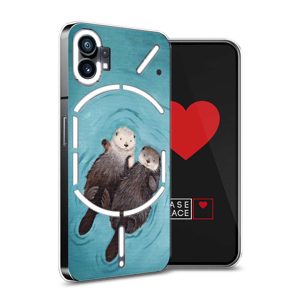 

Силиконовый чехол Awog "Парочка бобров" для Nothing Phone 1, Голубой, 3300150-10