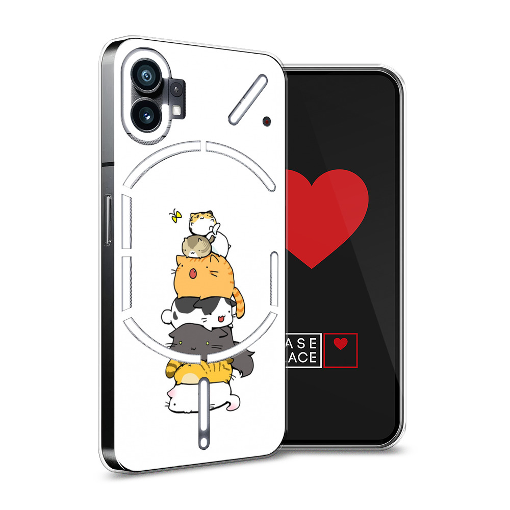 

Силиконовый чехол Awog "Бутерброд из котиков" для Nothing Phone 1, Белый, 3300150-10