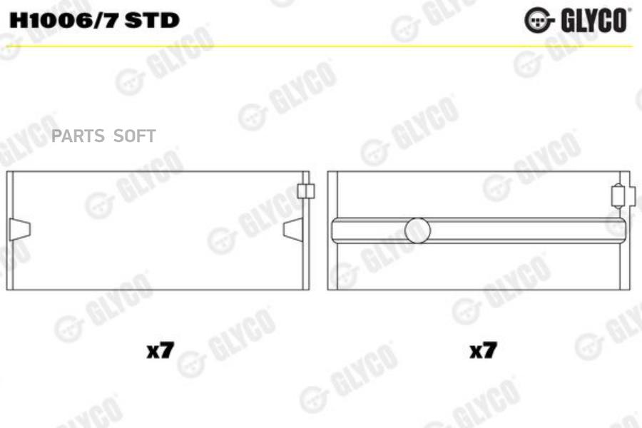 

Вкладыши Коренные (К-Т 6 Цил) Std Без Упорн. Volvo D12Acd
