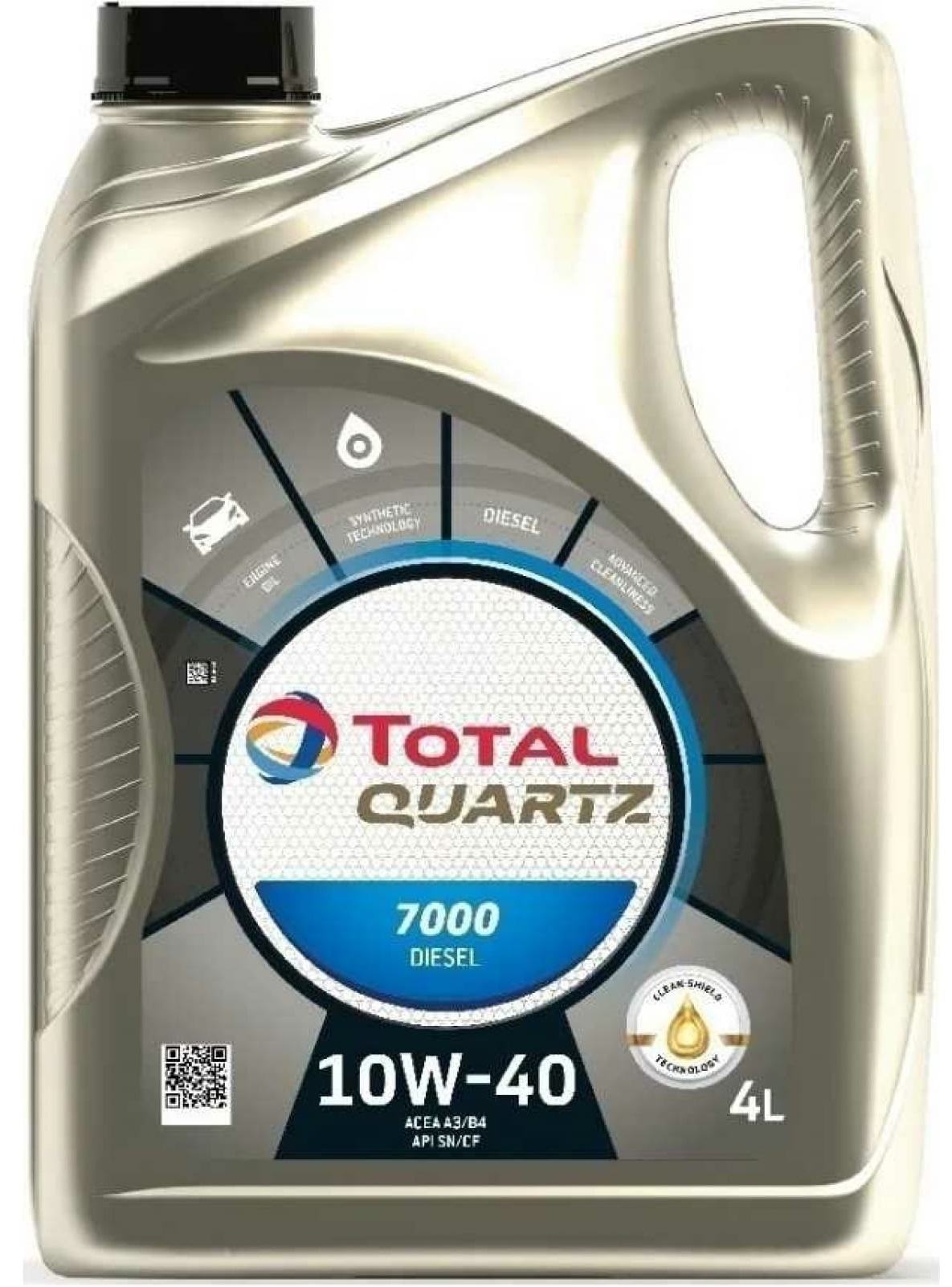 

TotalEnergies Моторное масло "Total" Quartz 7000 Diesel 10w40 (4 Л) П/Синт.
