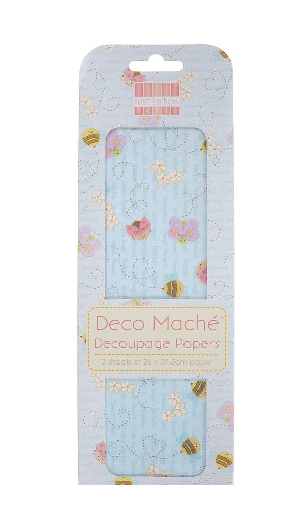 

QTM50 Бумага для декопатча 'Deco Mache' 26х37,5см*3 листа (FEXDEC021 Flutterby)