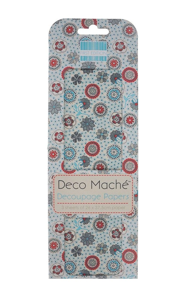 

QTM50 Бумага для декопатча 'Deco Mache' 26х37,5см*3 листа (FEDEC069 Asst Floral)