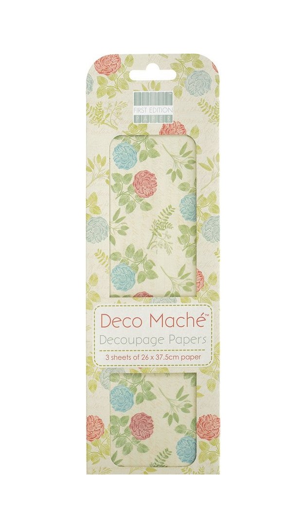 

QTM50 Бумага для декопатча 'Deco Mache' 26х37,5см*3 листа (FEDEC067 Large Flower)