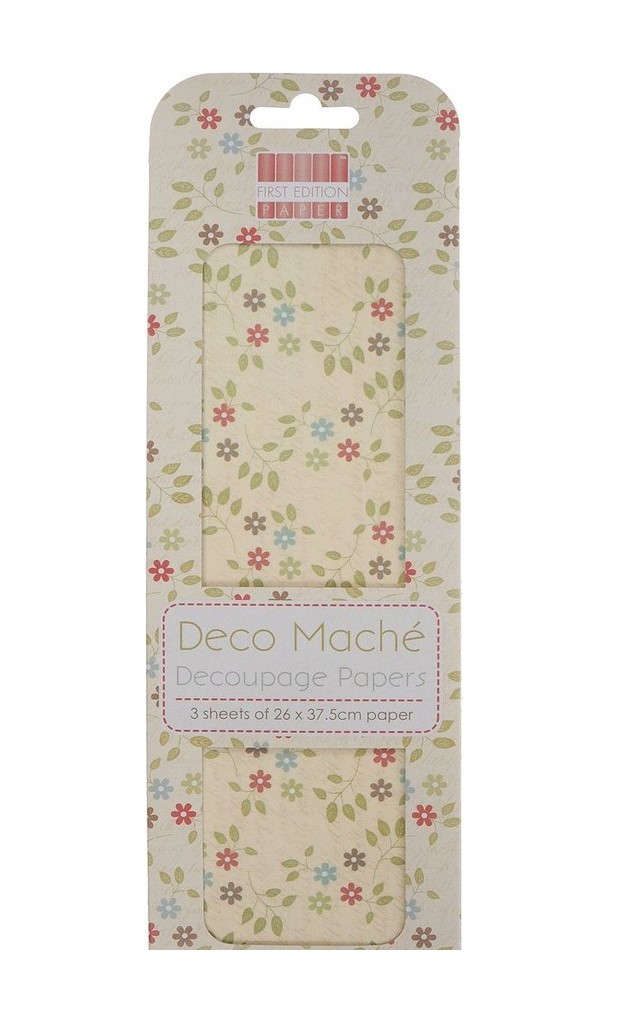 

QTM50 Бумага для декопатча 'Deco Mache' 26х37,5см*3 листа (FEDEC066 Small Flower)