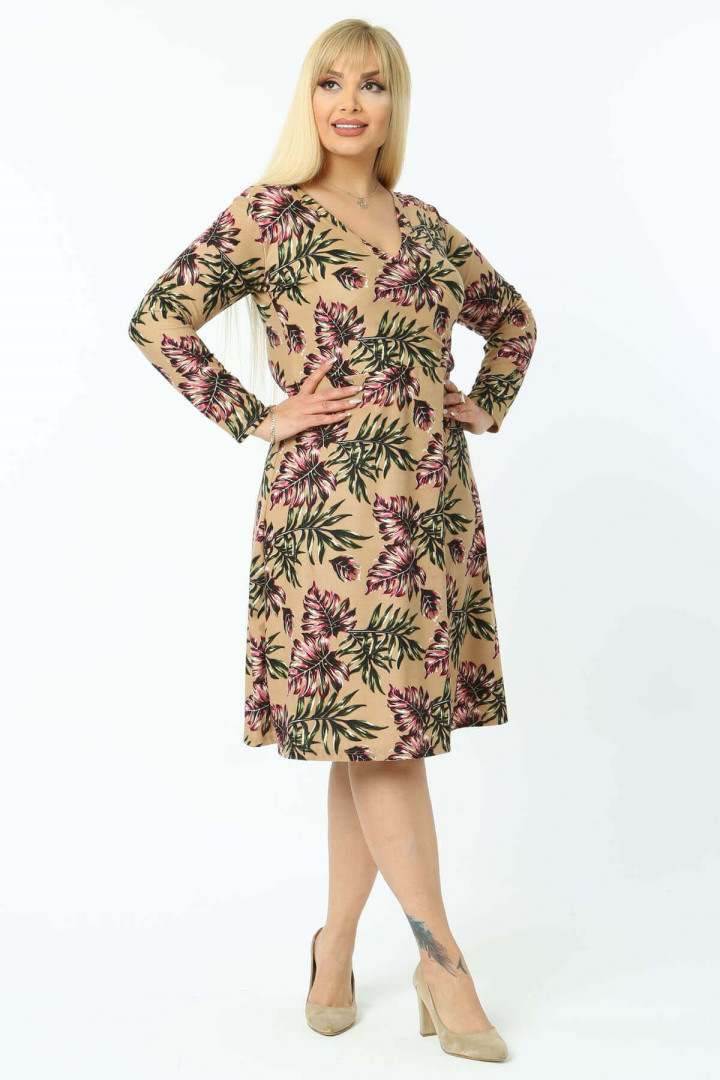 

Платье женское Mooi XXL 1149 бежевое 44-46 EU, 1149