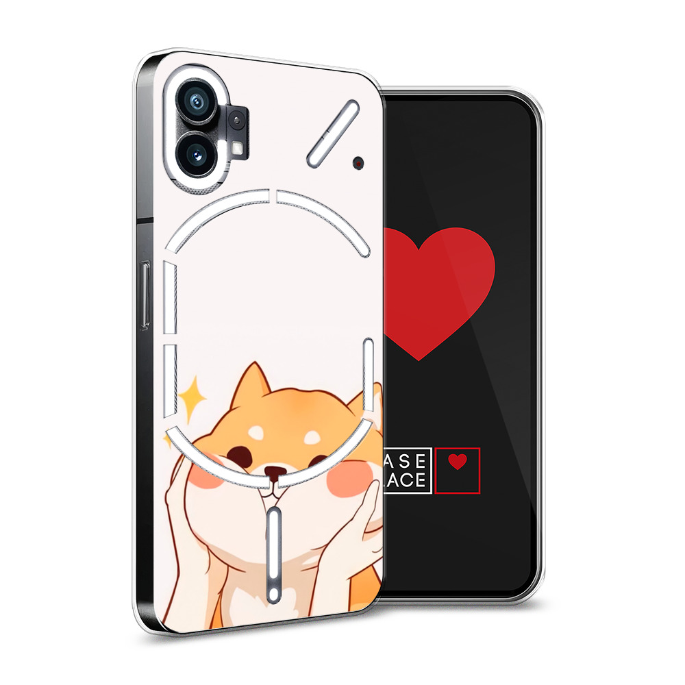 

Силиконовый чехол Awog "Сладкий песик" для Nothing Phone 1, Розовый, 3300150-1