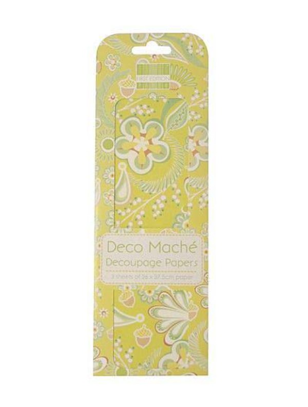 

Бумага для декопатча Deco Mache FEDEC044 УЮТНЫЙ ОСОБНЯК Желтый желудь QTM50