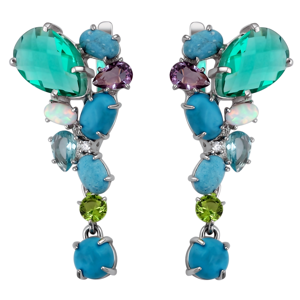

Серьги из серебра с топазом Инталия 45С2521465, 45С2521465