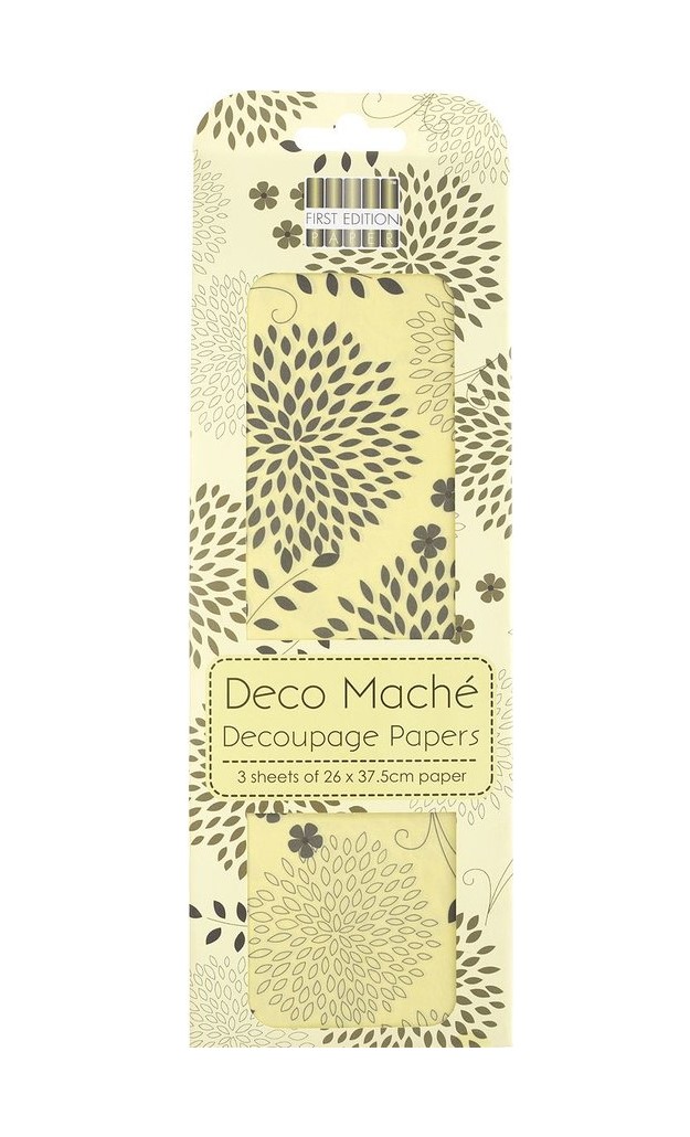 

Бумага для декопатча Deco Mache FEDEC038 ЧЕРНЫЙ ШИК Цветочный спрей QTM50