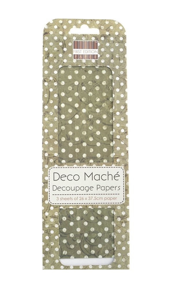 

Бумага для декопатча Deco Mache FEDEC030 РОЗОВЫЙ САД Горошек дистресс QTM50