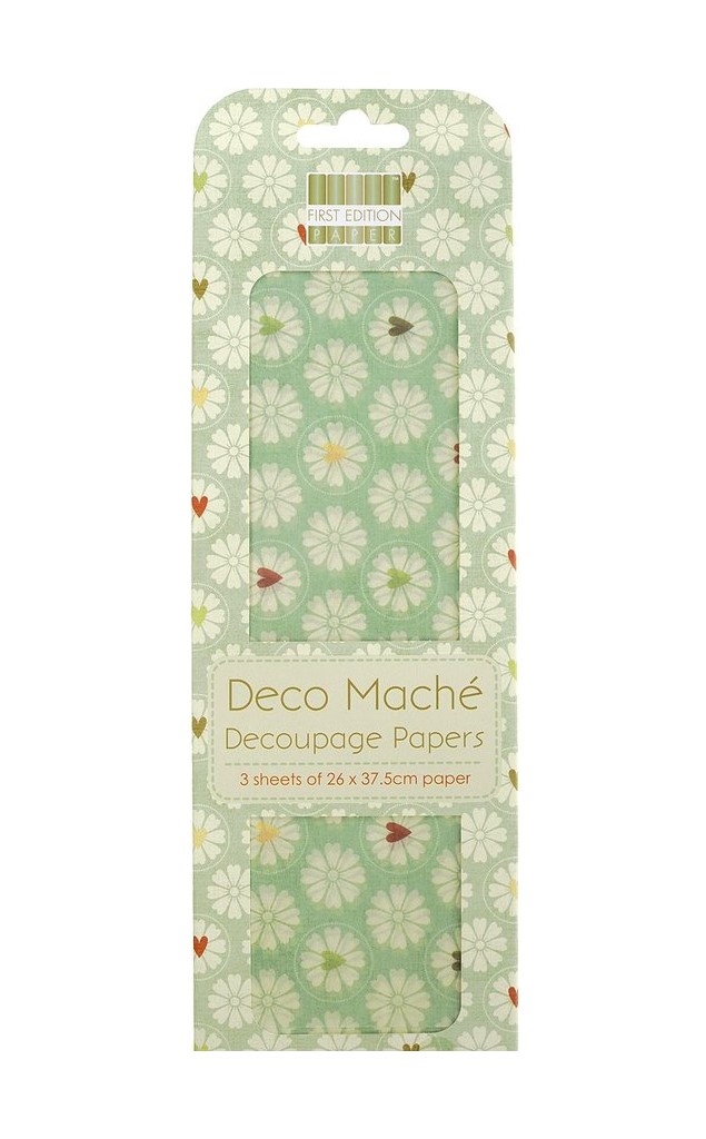 

QTM50 Бумага для декопатча 'Deco Mache' 26х37,5см*3 листа (FEDEC005 Маргаритки)