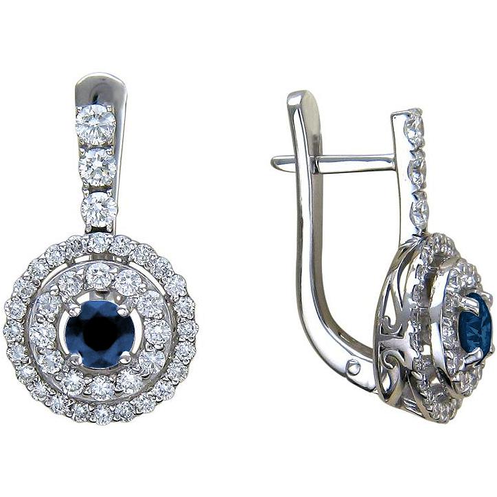

Серьги из белого золота с бриллиантом Эстет 01С625251-1, 01С625251-1
