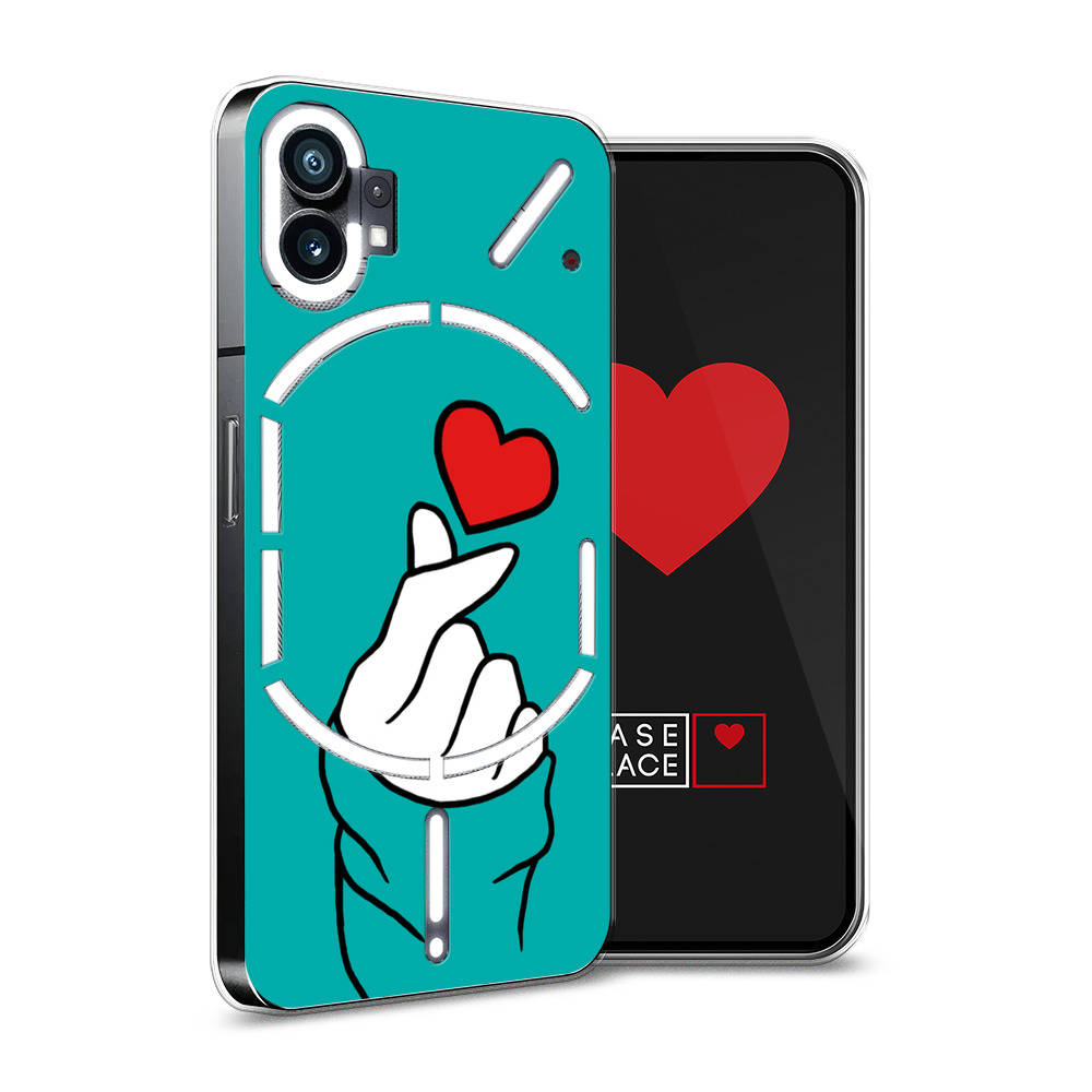 

Силиконовый чехол Awog "Маленькое сердечко" для Nothing Phone 1, Бирюзовый, 3300150-7