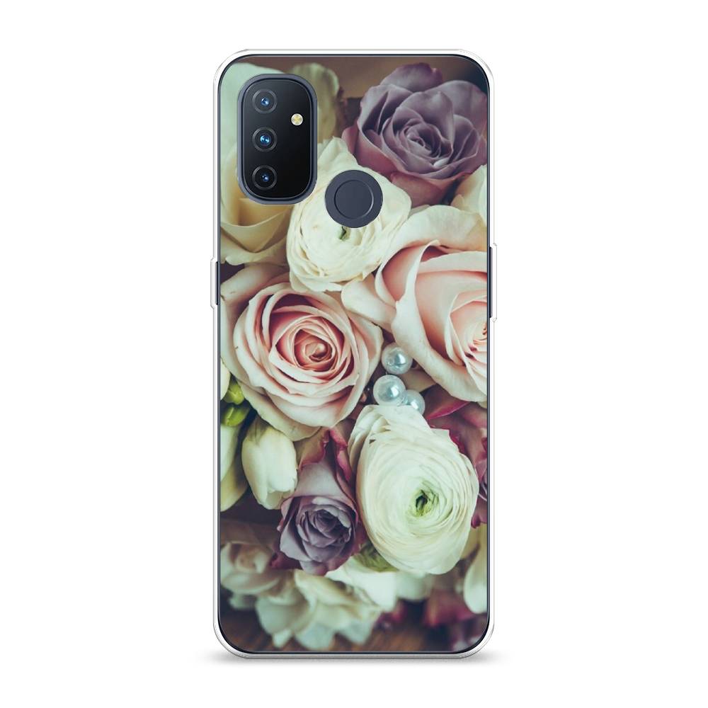 

Чехол на OnePlus Nord N100 "Свадебный букет", Белый;фиолетовый, 152450-2