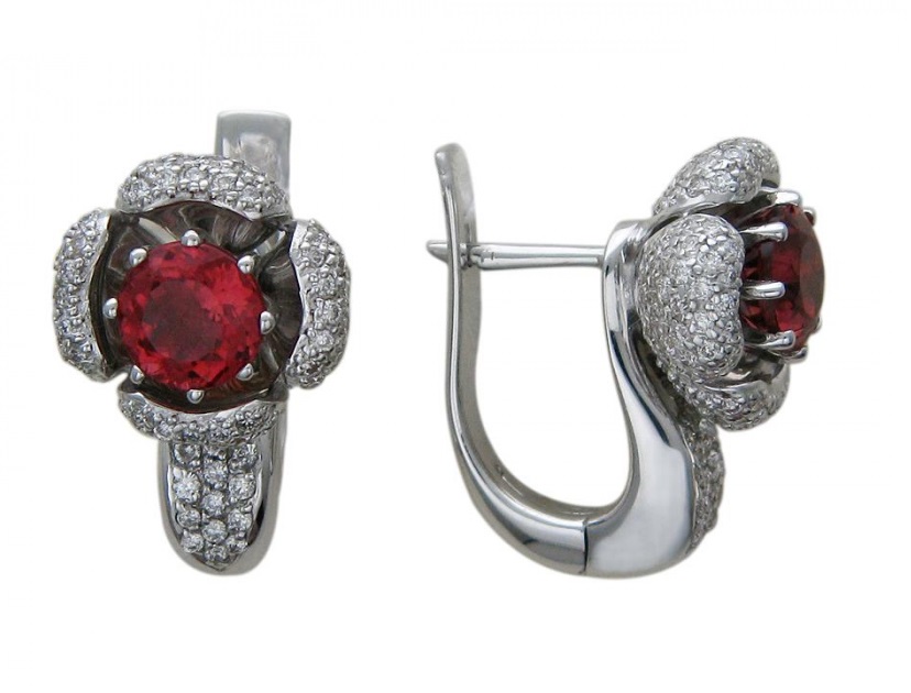 

Серьги из белого золота с бриллиантом Эстет 01С673966-3, 01С673966-3