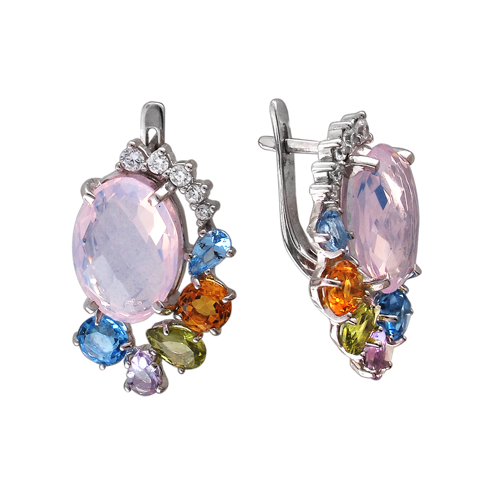 

Серьги из серебра с аметистом Инталия 45С3521492, 45С3521492