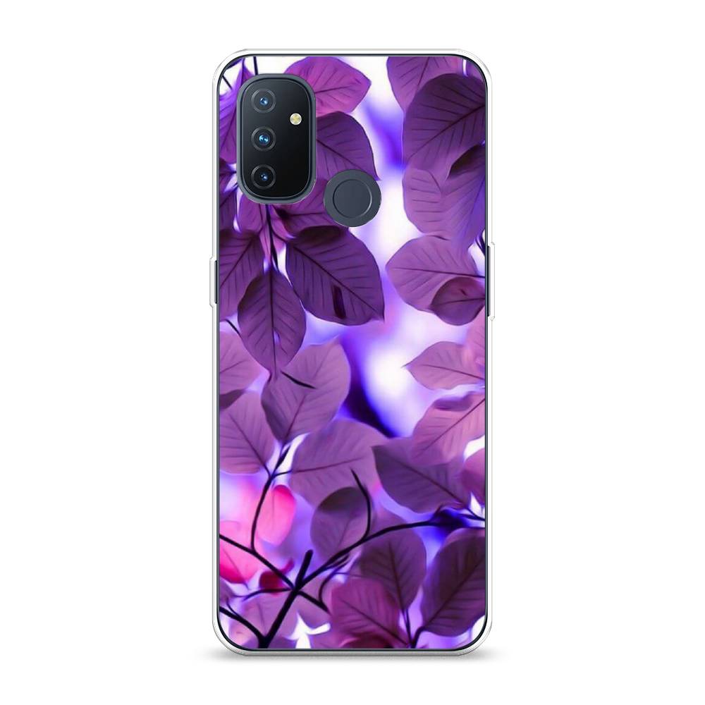 

Чехол на OnePlus Nord N100 "Сиреневые листики", Фиолетовый;голубой, 152450-2