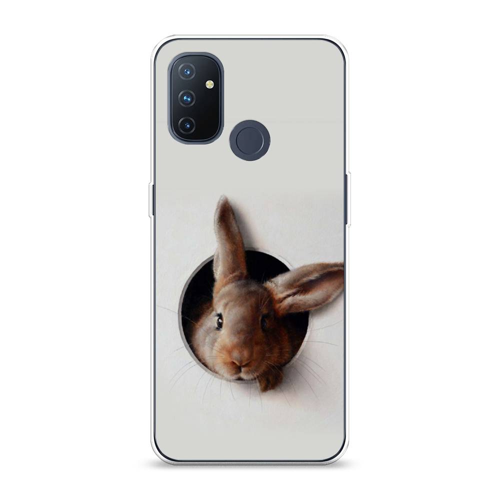 

Чехол на OnePlus Nord N100 "Любопытный кролик", Серый;коричневый, 152450-1