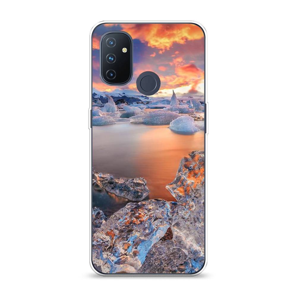 

Чехол на OnePlus Nord N100 "Ледники", Синий;оранжевый, 152450-2