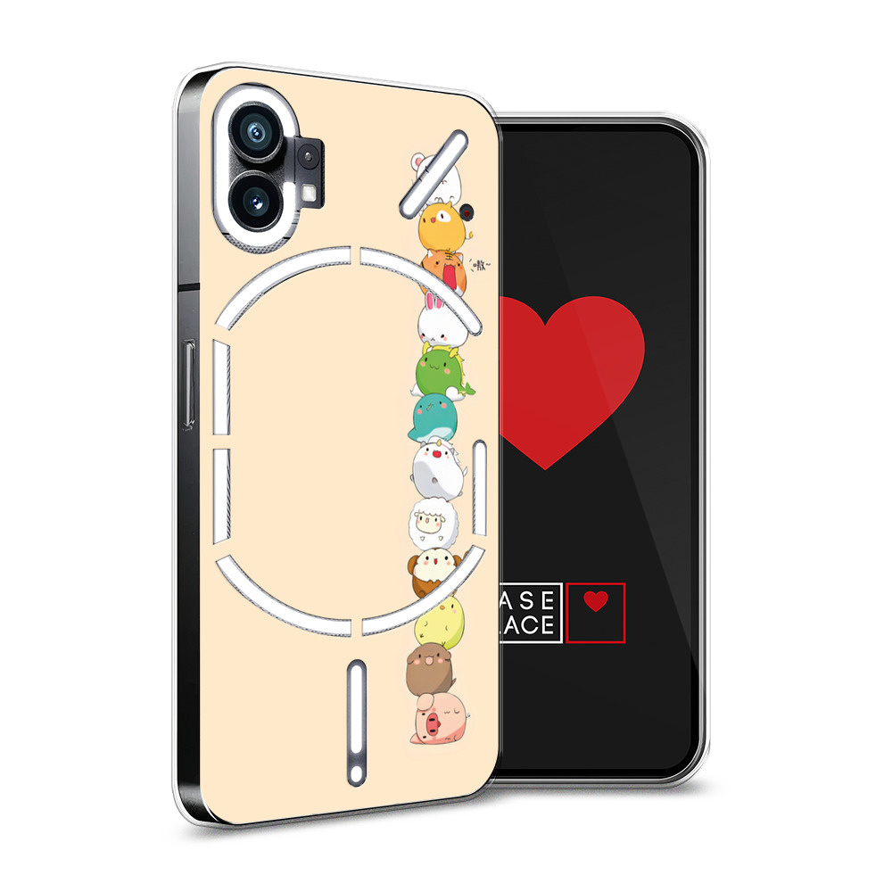 

Силиконовый чехол Awog "Питомцы Чиби" для Nothing Phone 1, Бежевый, 3300150-2