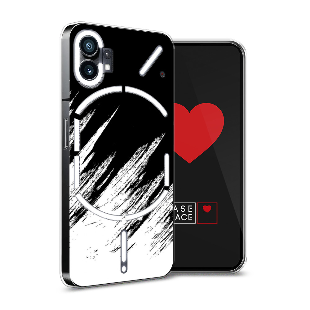 

Силиконовый чехол Awog "Черно белые брызги" для Nothing Phone 1, Черный;белый, 3300150-3