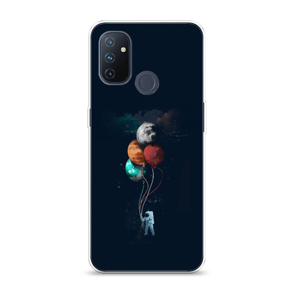 

Чехол на OnePlus Nord N100 "Космонавт с шариками", Разноцветный, 152450-4