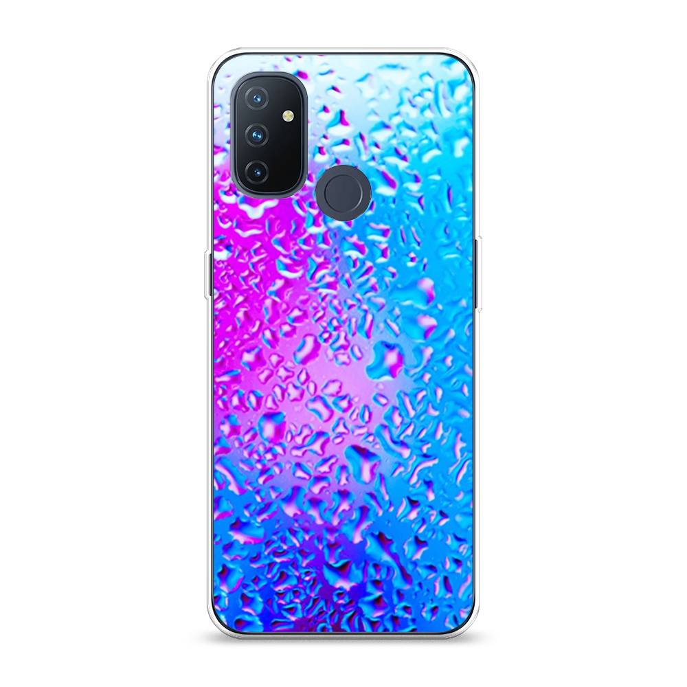 

Чехол на OnePlus Nord N100 "Капли на стекле", Голубой;розовый, 152450-3
