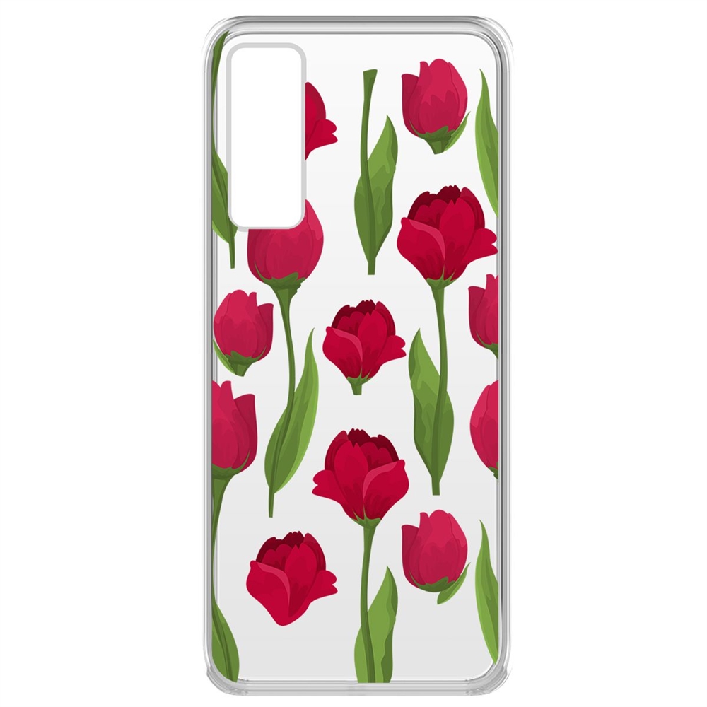 

Чехол-накладка Krutoff Clear Case Розы паттерн для Vivo V20 SE