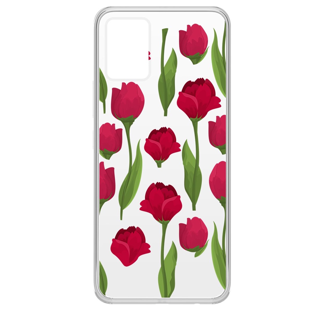 

Чехол-накладка Krutoff Clear Case Розы паттерн для Vivo V20
