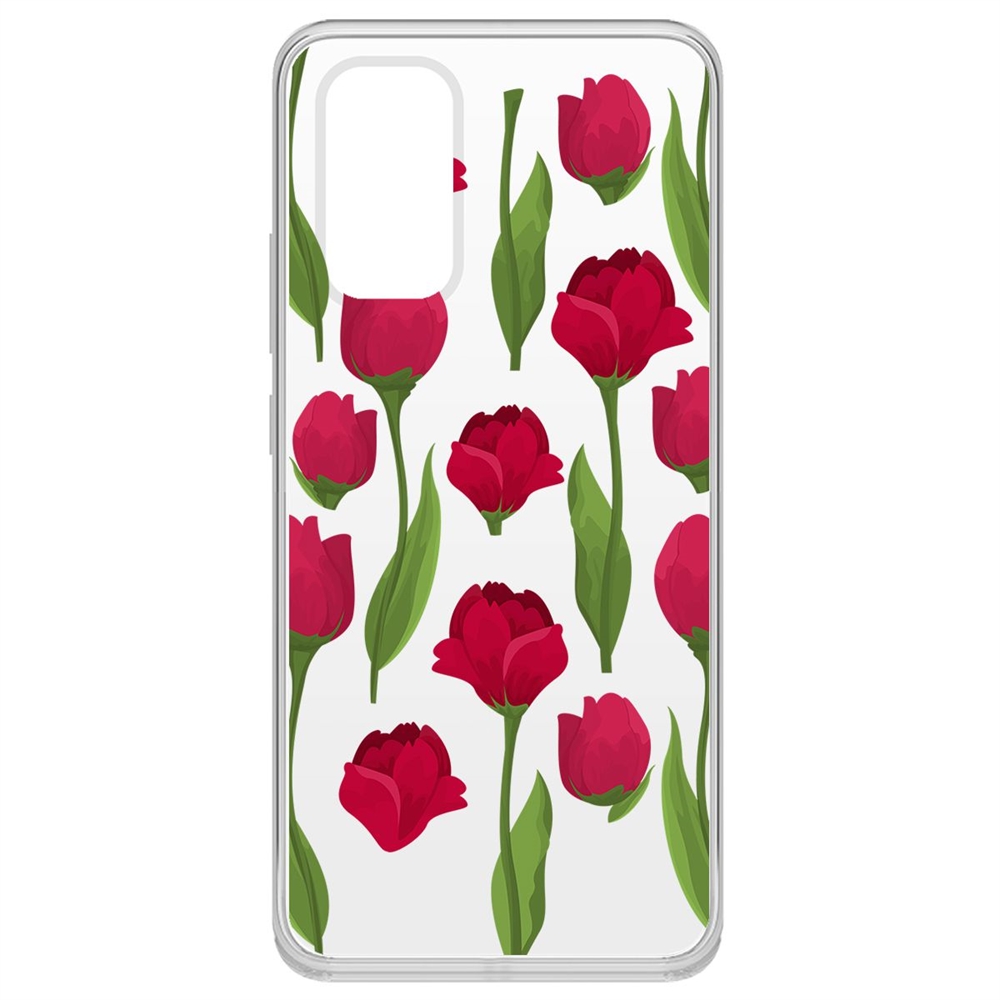 

Чехол-накладка Krutoff Clear Case Розы паттерн для Vivo V19, Прозрачный
