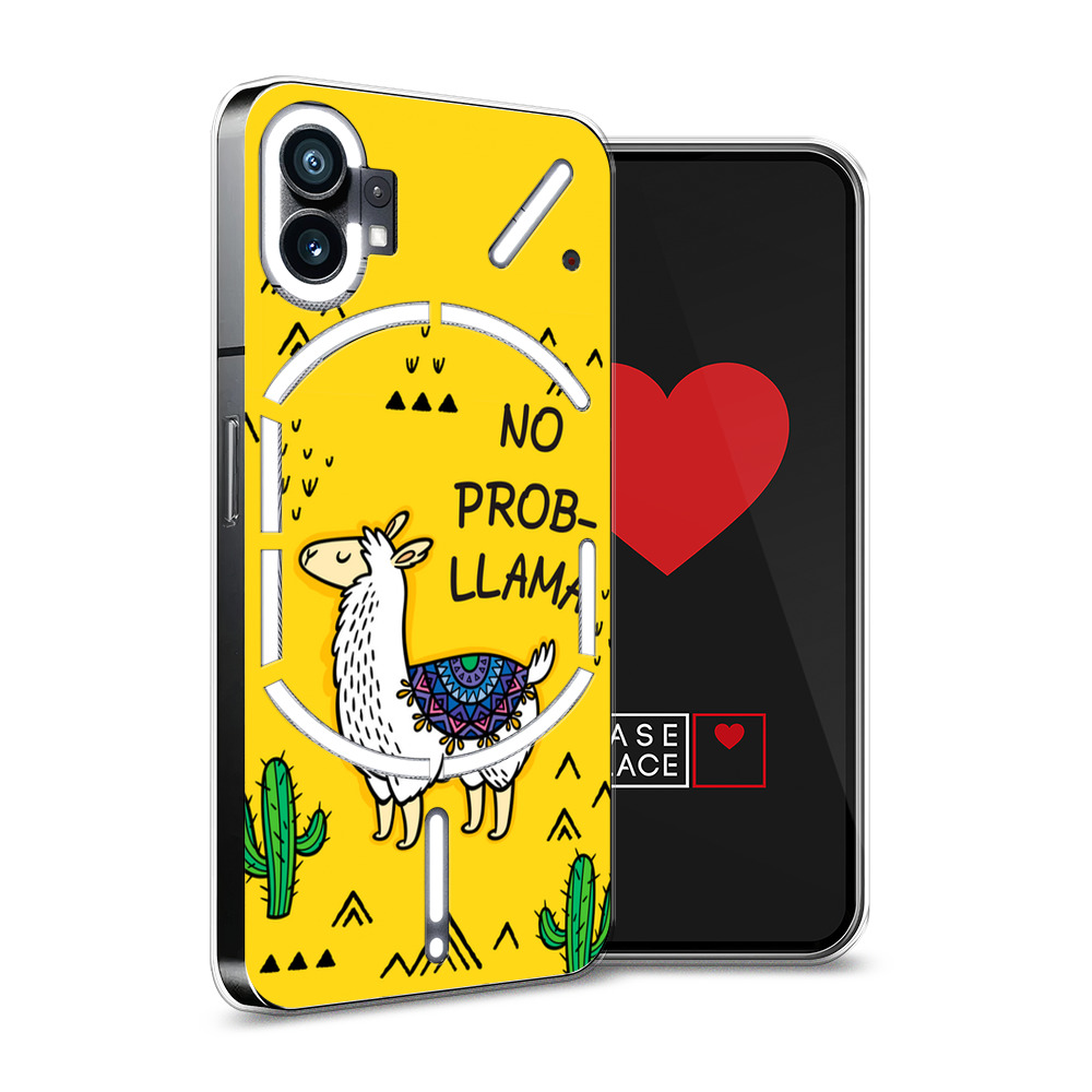 

Силиконовый чехол Awog "No probLLama" для Nothing Phone 1, Желтый, 3300150-2
