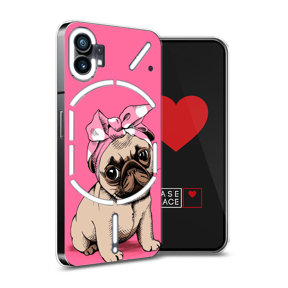 

Силиконовый чехол Awog "Dog Pin-Up" для Nothing Phone 1, Розовый, 3300150-2