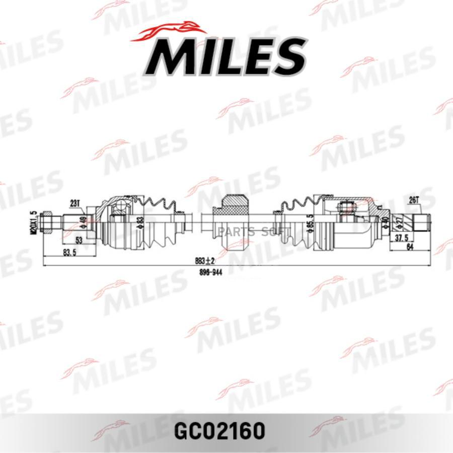 

Привод В Сборе Правый Renault Logan Mcv/Lada Largus Е5 (Gkn 305836) Gc02160 Miles арт. GC0