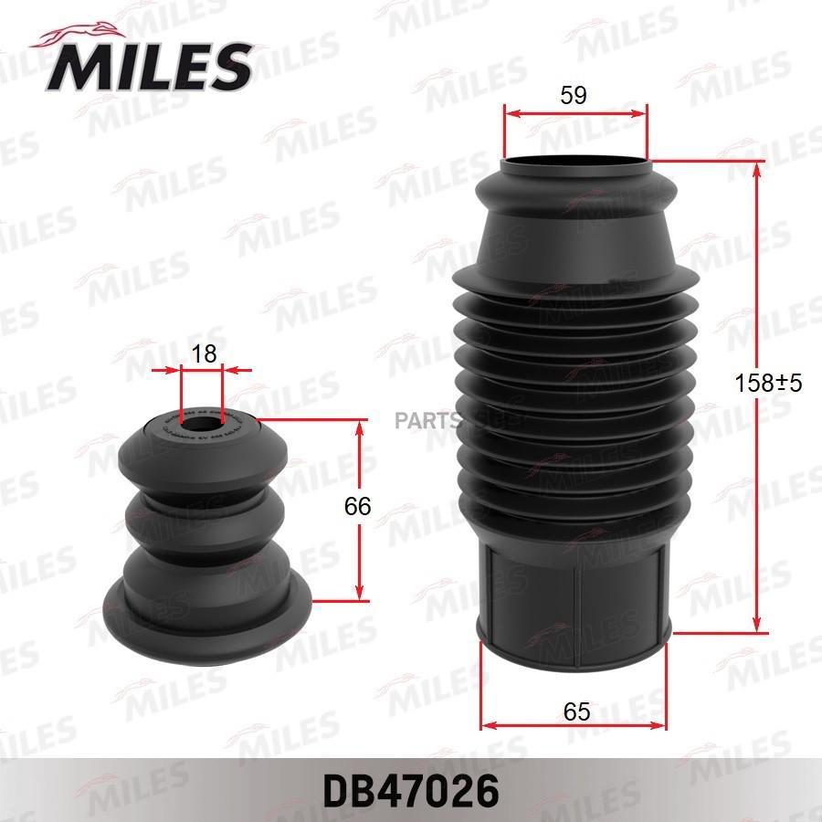 

MILES DB47026 Пыльник+отбойник d18/h66x212 (к-т на 1 амортизатор) универсальный