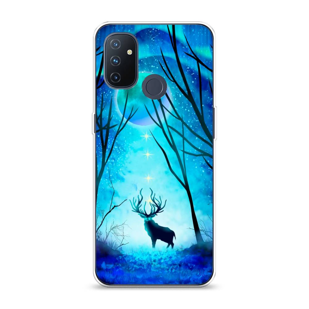

Чехол на OnePlus Nord N100 "Олень северное сияние", Синий;черный;голубой, 152450-1