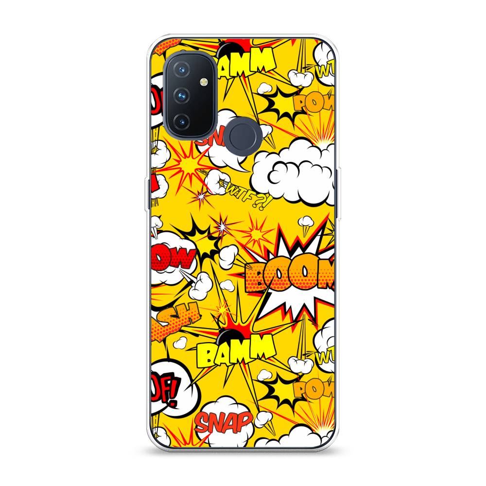 

Чехол на OnePlus Nord N100 "Поп Арт эффекты", Желтый;белый;оранжевый, 152450-6