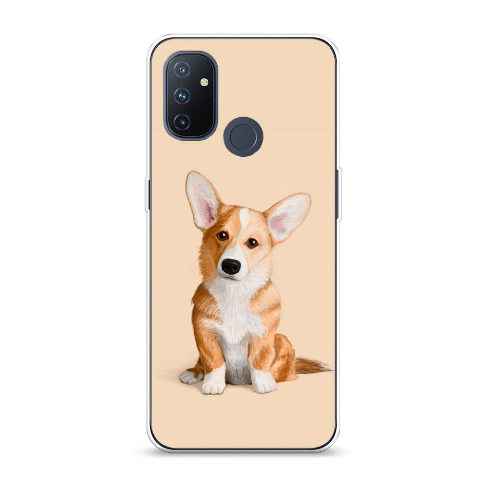 

Чехол на OnePlus Nord N100 "Грустный Корги", Коричневый;бежевый, 152450-1