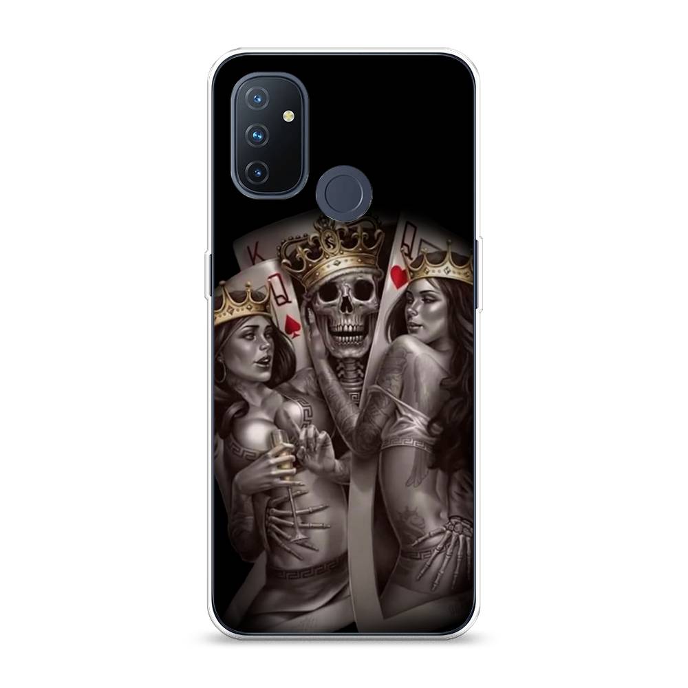 

Чехол на OnePlus Nord N100 "Карты король и королевы", Серый;желтый, 152450-6