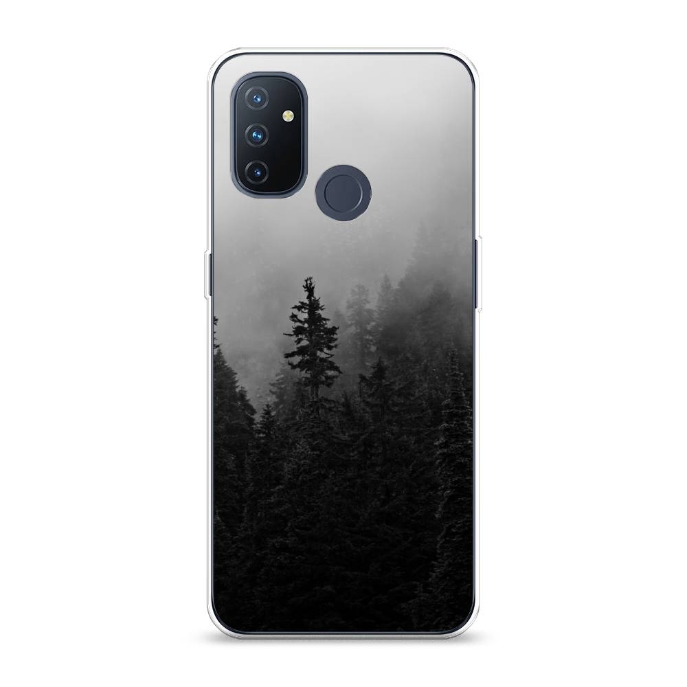 

Чехол на OnePlus Nord N100 "Туманный лес", Серый;черный, 152450-2