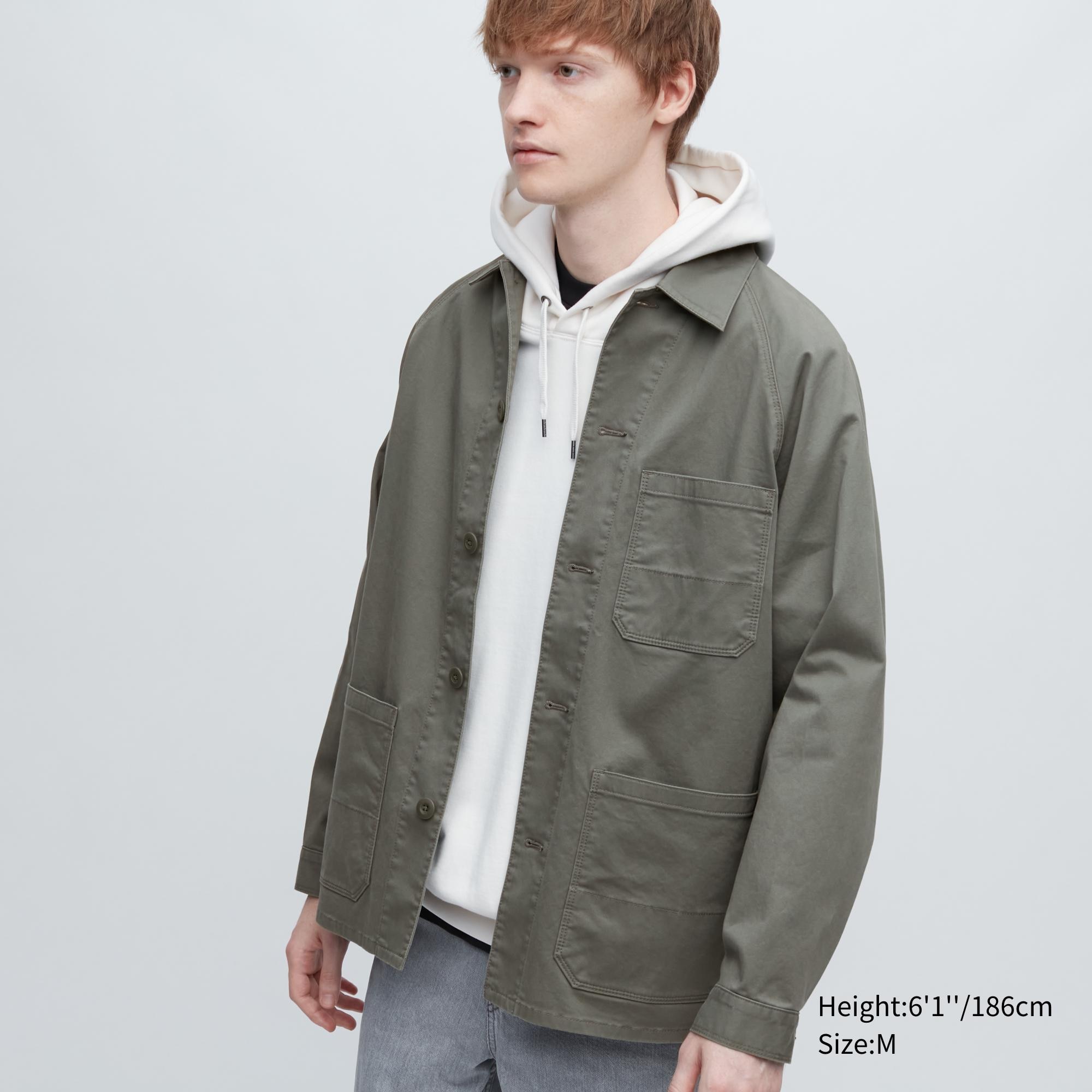 фото Ветровка мужская uniqlo 458182col56 хаки l (доставка из-за рубежа)