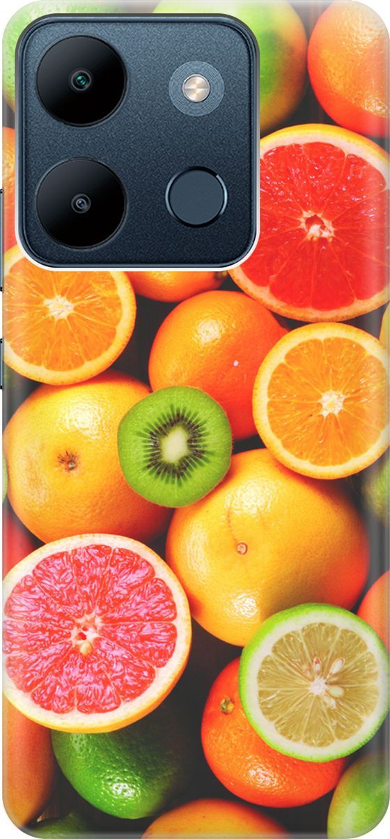 

Чехол на Infinix Smart 7/Tecno Spark Go 2023/Pop 7/Pop 7 Pro "Сочные фрукты", Зеленый;красный, 158834