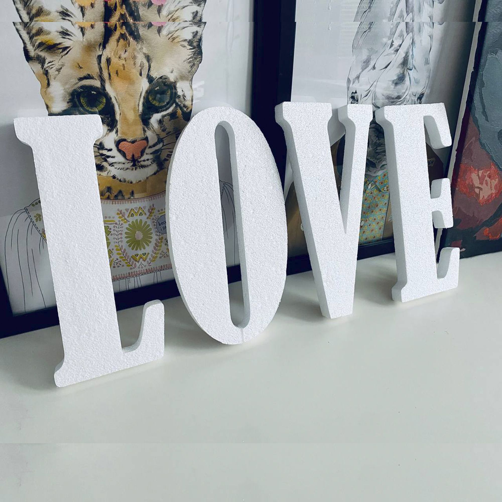

Объемные буквы из пенопласта Love